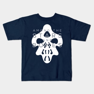 Among the Stars and Bones White Transparent Logo Kids T-Shirt